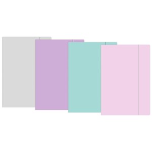 Teczka kartonowa na gumkę Interdruk pastel HOLOGRAM A4+ kolor: mix