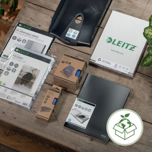 Teczka kartonowa na gumkę Leitz recycle A4 kolor: niebieska 430g (39080035)
