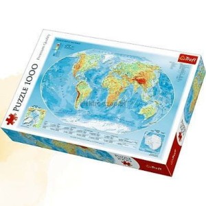 Puzzle Trefl mapa fizyczna świata 1000 el. (10463)