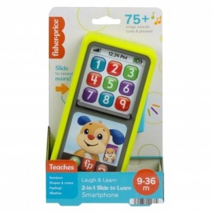 Telefon zabawkowy Fisher Price smartfonik 2w1 przesuwaj i ucz się (HNL43)