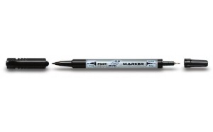 Marker do cd Pilot Twin Marker, czarny 0,4/0,7mm (SCA-TMCD-B)