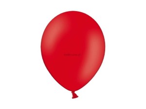 Balon gumowy Partydeco pastelowy 100 szt czerwony 12cal (12P-001)