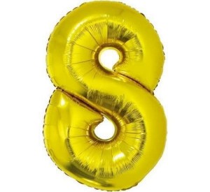 Balon foliowy Godan cyfra 8 złoty 35 cm (FG-C35Z8)