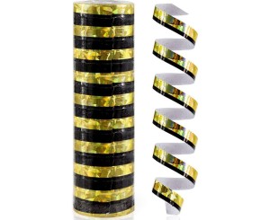 Serpentyna Godan holograficzna czarno-złote czarno-złoty 4m (SH24ZC-VT)