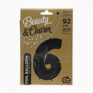 Balon foliowy Godan cyfra 6 CZARNA 45cal (FG-C85CZ0)