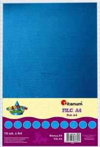 Filc Titanum Craft-Fun Series A4 kolor: błękitny 10 ark. (047)