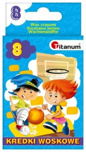 Kredki świecowe Titanum 8 kol. (2108D)