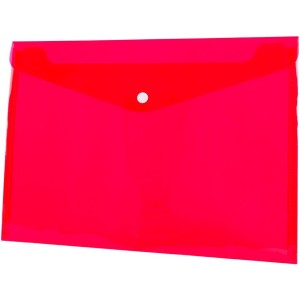 Teczka plastikowa na guzik Tetis koperta pp A4 kolor: czerwony 140 mic. [mm:] 235x330 (BT611-C)