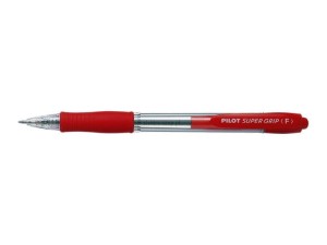 Długopis olejowy Pilot Super Grip czerwony 0,21mm (BPGP-10R-F-R)