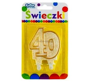 Świeczka urodzinowa Godan ZŁOTA URODZINOWE (PF-SCZK40)