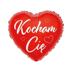 Balon foliowy Godan Kocham Cię (czerwone serce) 18cal 