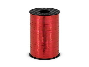 Wstążka Partydeco plastikowa 5mm czerwona 225m (PRM5-007)