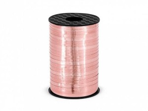 Wstążka Partydeco plastikowa, różowe złoto 5mm różowy 225m (PRM5-019R)