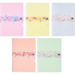 Zeszyt FLOWERS A5 60k. 90g krata Oxford mix