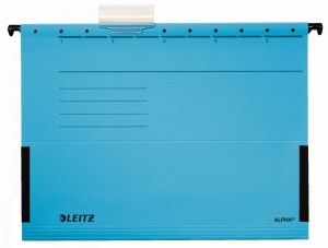 Teczka zawieszkowa z boczkami alpha A4 niebieski karton Leitz (19860135)