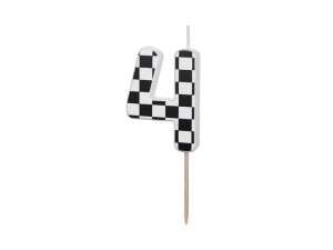 Świeczka urodzinowa Cyferka 4, 5.5 cm, mix Partydeco (SCU7-4)