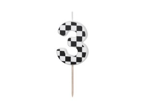 Świeczka urodzinowa Cyferka 3, 5.5 cm, mix Partydeco (SCU7-3)