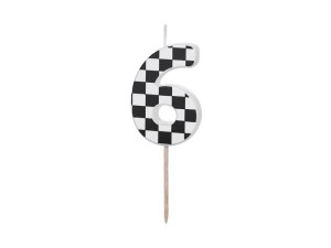 Świeczka urodzinowa Cyferka 6, 5.5 cm, mix Partydeco (SCU7-6)