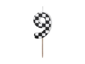 Świeczka urodzinowa Cyferka 9, 5.5 cm, mix Partydeco (SCU7-9)