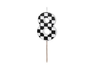 Świeczka urodzinowa Cyferka 8, 5.5 cm, mix Partydeco (SCU7-8)