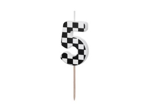 Świeczka urodzinowa Cyferka 5, 5.5 cm, mix Partydeco (SCU7-5)
