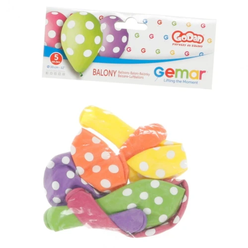 Balon gumowy Godan PREMIUM GROCHY 5 szt mix 300mm (GS110/P157)