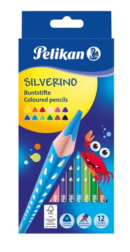Kredki ołówkowe Pelikan Silverino 12 kol. (700634)