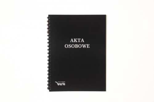 Teczka do akt osobowych zadrukowana ABCDE A4 czarny Warta (339-099)
