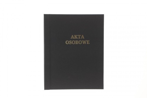 Teczka do akt osobowych zadrukowana ABCDE A4 czarny tektura Warta (339-107)