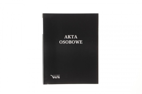 Teczka do akt osobowych zadrukowana ABCDE A4 czarny Warta (021824-339-047)