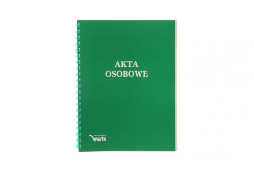 Teczka do akt osobowych ABCDE niezadrukowana A4 zielony karton Warta (1824-339-094)
