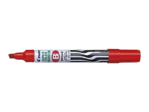 Marker permanentny Pilot, czerwony 2,0-4,5mm ścięta końcówka (SCA-B-R)