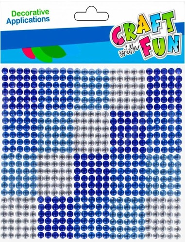 Kryształki Craft With Fun Samoprzylepne Niebieskie niebieskie (501430)
