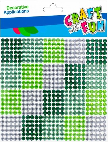 Kryształki Craft With Fun Samoprzylepne Zielone zielone (501431)