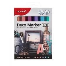 Marker permanentny Monami Deco Marker 460, mix 2,0mm okrągła końcówka