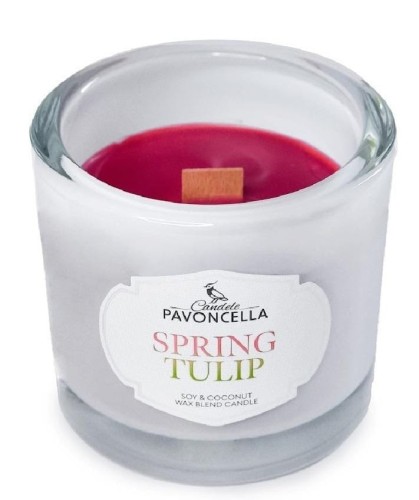 Świeczka ozdobna Pavoncella Classico Spring Tulip biała 170g (5905711530974)