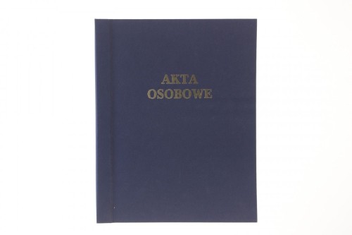 Teczka do akt osobowych Warta sztywny grzbiet, zadrukowana ABCDE A4 granatowy karton (339-106)