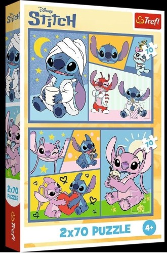 Puzzle Trefl Stitch Ze Stitchem nie ma nudy 140 el. (34441)