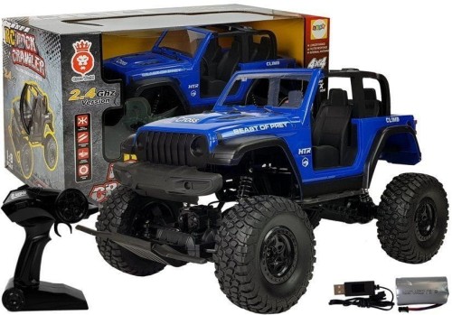 Samochód Lean Terenowe Zdalnie Sterowane 4x4 Amortyzatory 2.4G Niebieski (9086)