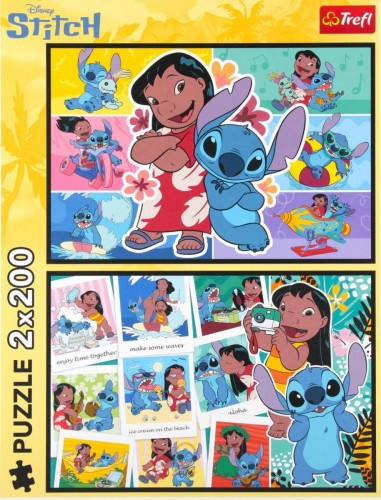 Puzzle Trefl Stitch Wesołe życie Stitcha 2x200 el. (13334)