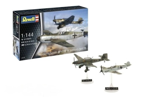 Model do sklejania Revell samolot Messerschmitt Bf109E &amp; Junkers Ju87B Stuka (03770)