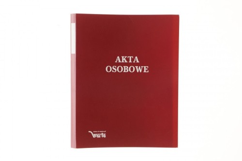 Teczka do akt osobowych Warta zadrukowana ABCDE A4 czerwony tektura (1824-339-044)