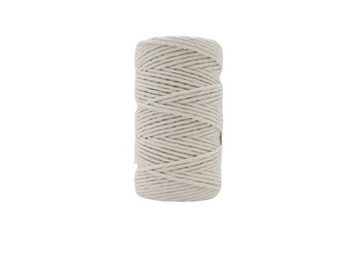 Sznurek Tierra ozdobny, pastel biały 50m