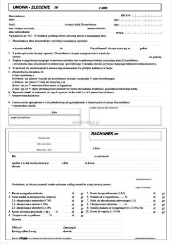 Druk samokopiujący Stolgraf Umowa - Zlecenie A4 100k. (K23)