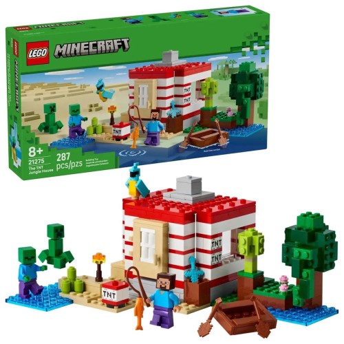 Klocki konstrukcyjne Lego Minecraft Dom TNT w dżungli (21275)