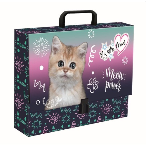 Teczka kartonowa na zatrzask My Little Friend Kitty Party A4 mix Unipap