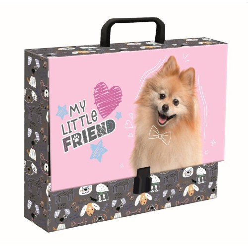Teczka kartonowa na zatrzask My Little Friend Sweet Pomeranian mix Unipap