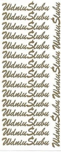 Naklejka (nalepka) Farro W dniu ślubu złote (100)