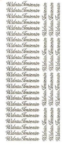 Naklejka (nalepka) Farro W dniu imienin złote (067)