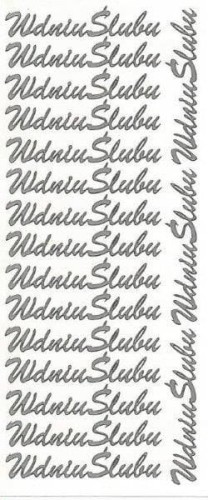 Naklejka (nalepka) Farro W dniu ślubu srebrne (100)